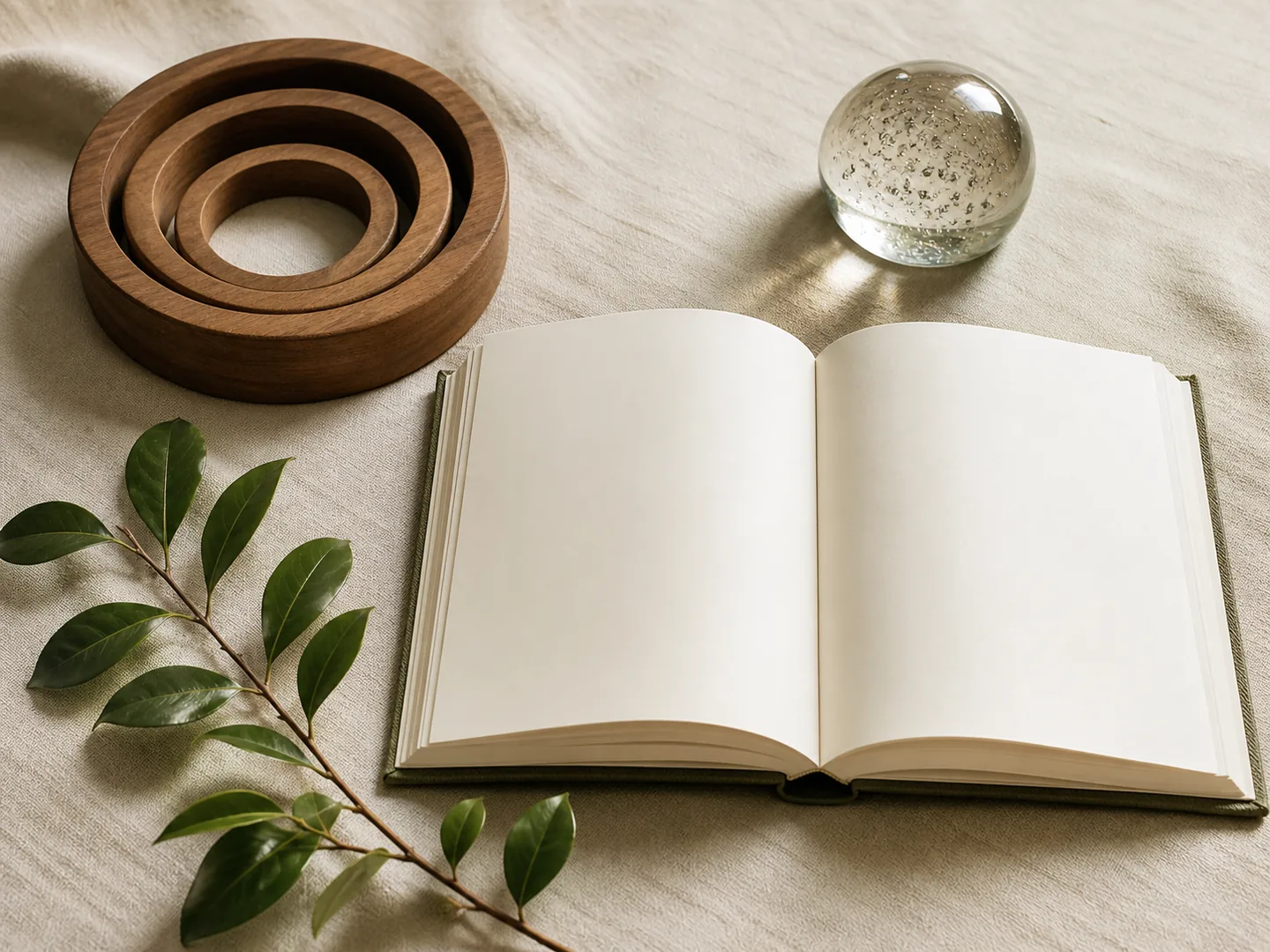 Книга, деревянные кольца и ветвь выражают открытость, развитие и связь