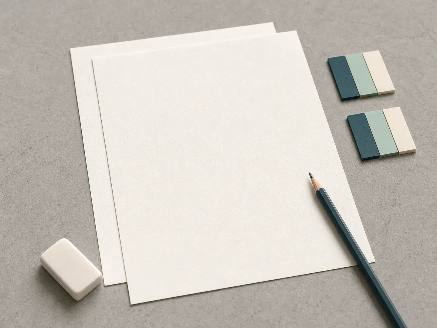 Eraser, proof sheets, and pencil represent a transparent editorial correction